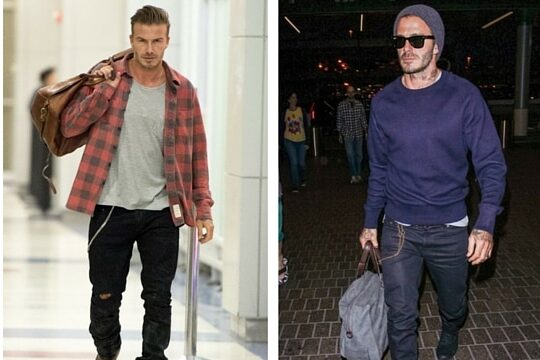 David Beckham travel style