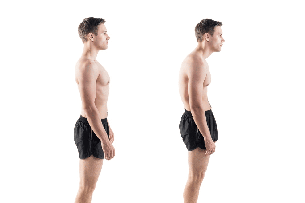 Good posture vs. bad posture